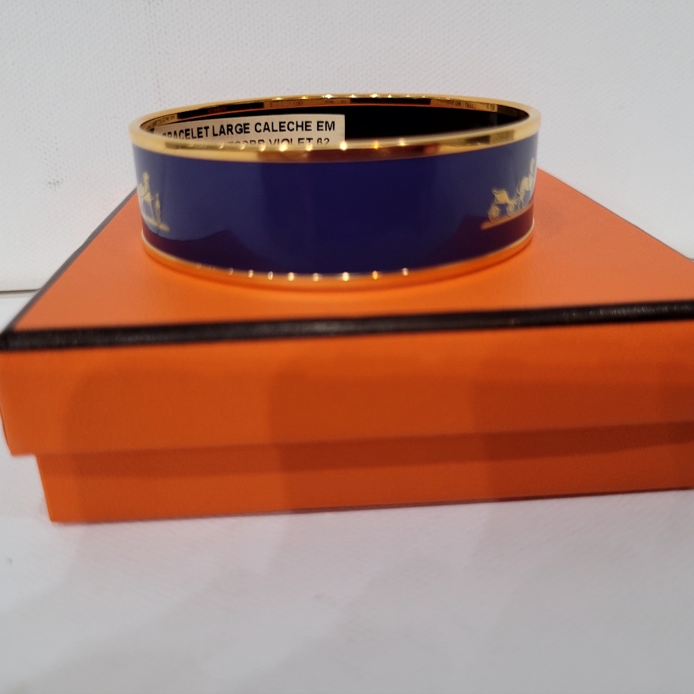HERMES Bracelet, Caleche Enamel, NEW 62mm - Picture 7 of 9